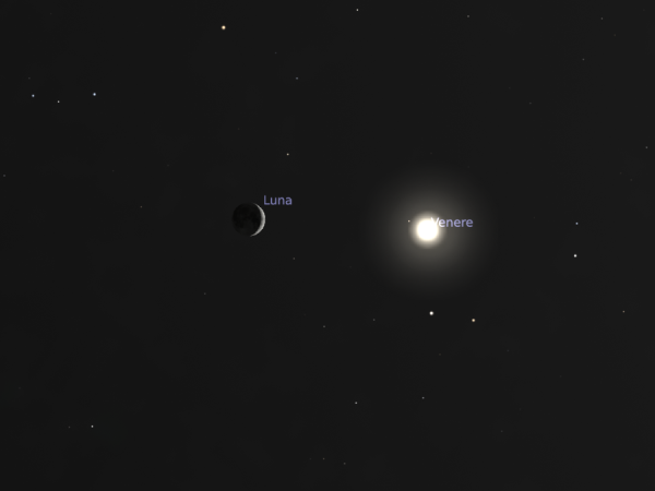 Bacio tra Luna e Venere