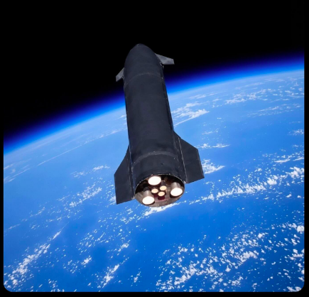 La Ship 40 ripresa nello spazio dal Booster SuperHeavy durante l'IFT-13. Credito: SpaceX