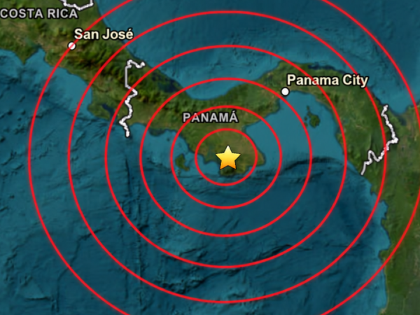 L'epicentro del terremoto a Panama